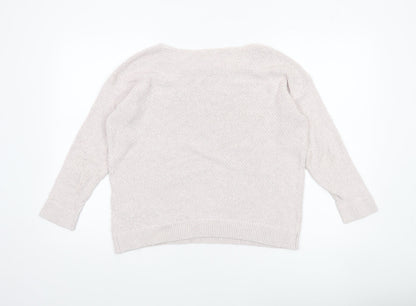 Womens UK Size 12 Fat Face Beige Pullover Jumper