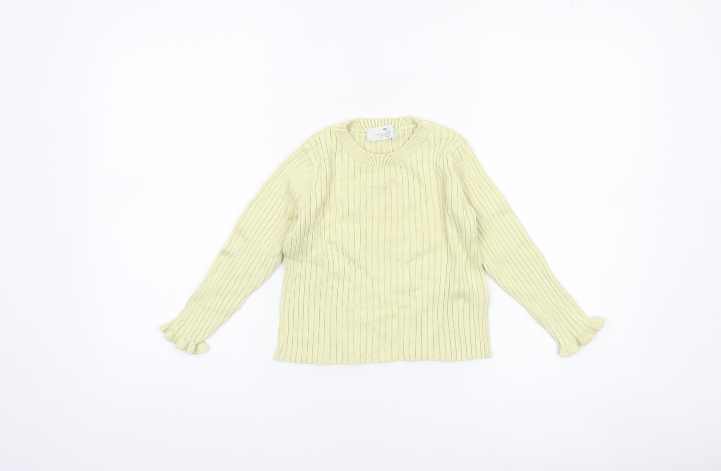 Girls UK Size 2-4 Years H&M Yellow Pullover Jumper