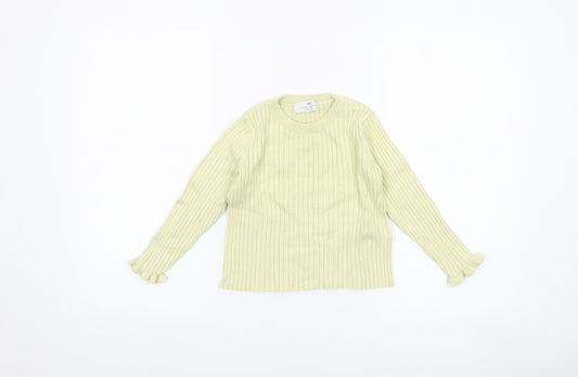 Girls UK Size 2-4 Years H&M Yellow Pullover Jumper