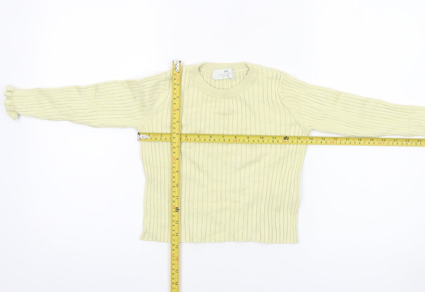 Girls UK Size 2-4 Years H&M Yellow Pullover Jumper