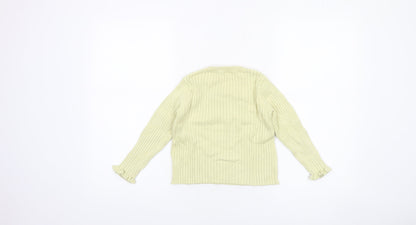 Girls UK Size 2-4 Years H&M Yellow Pullover Jumper