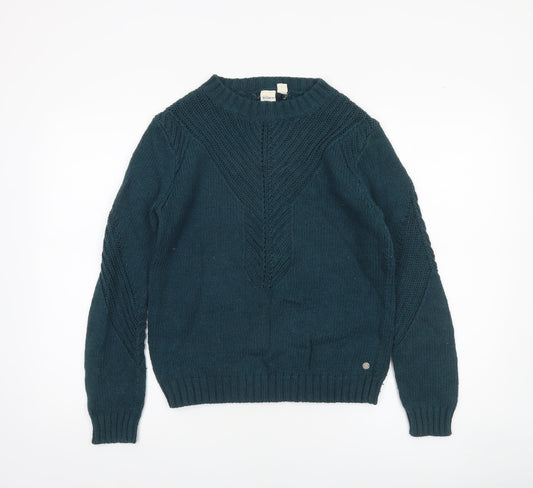 Womens UK Size XS ROXY Green Full Zip Jumper