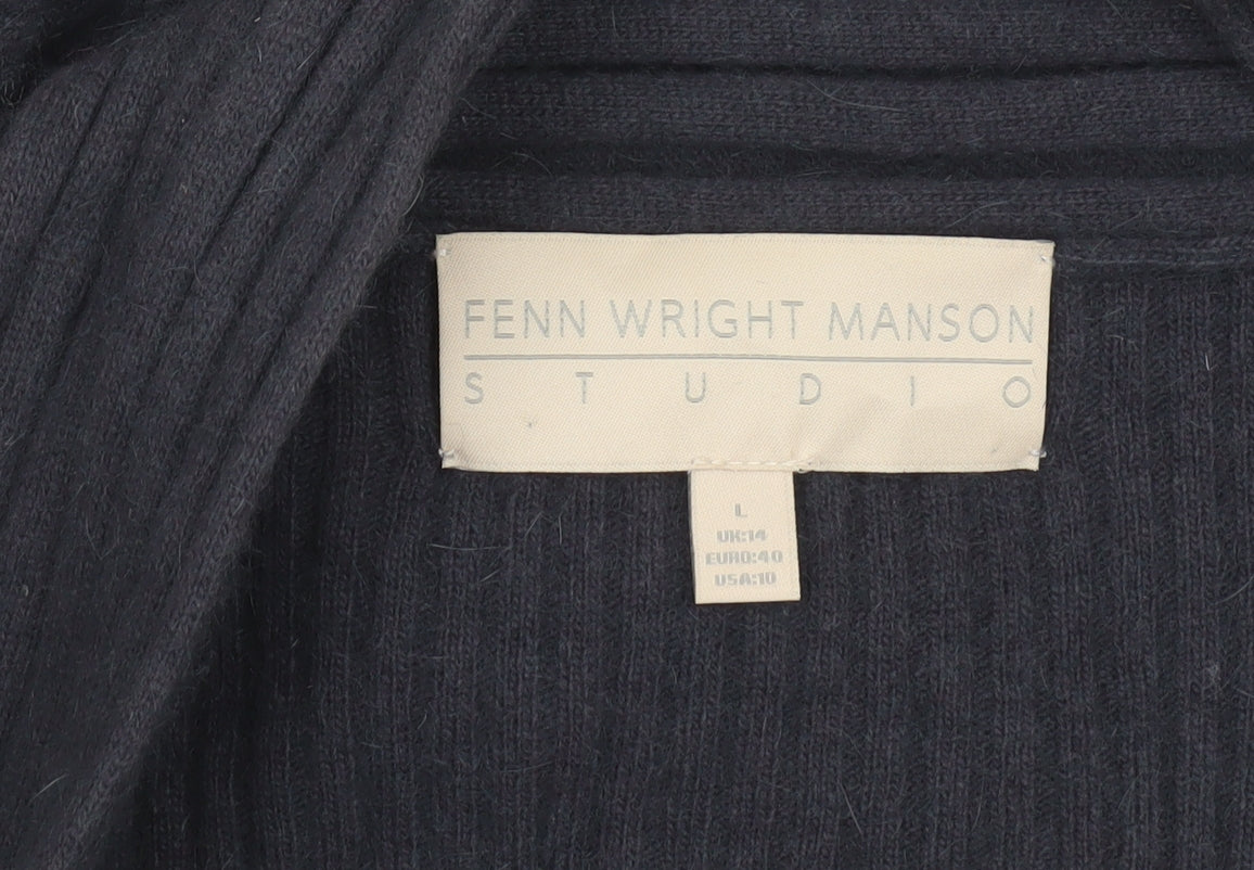 Womens UK Size L Fenn Wright Manson Black Cardigan Jumper