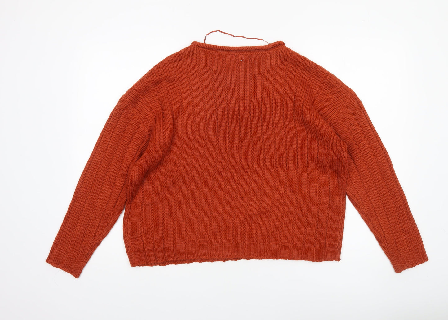 Womens UK Size 12 OVS Orange Pullover Jumper