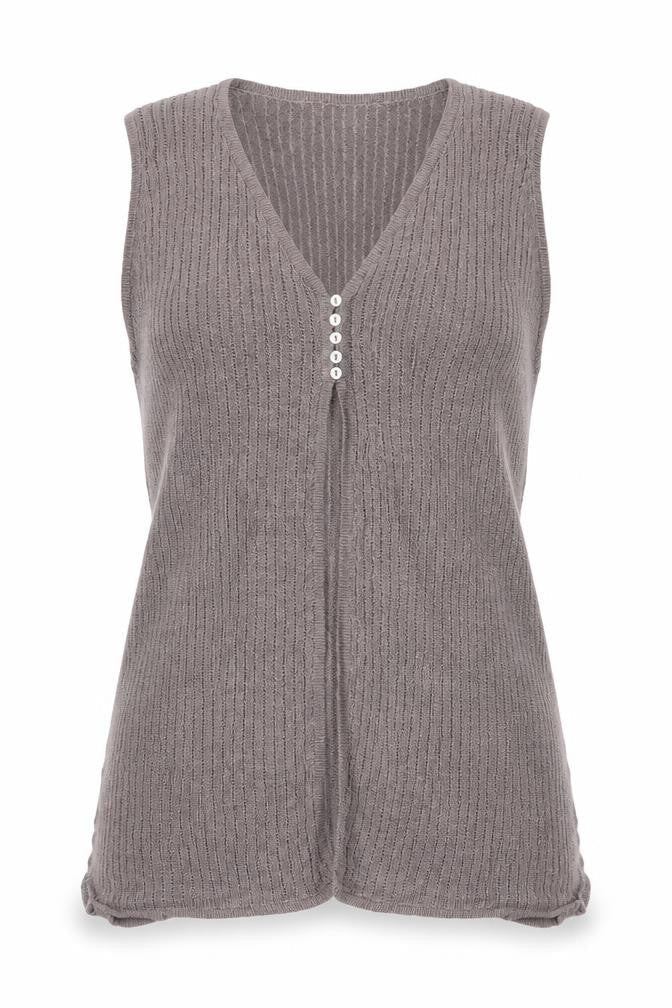 Womens UK Size S JO-Y-JO Grey Vest Jumper