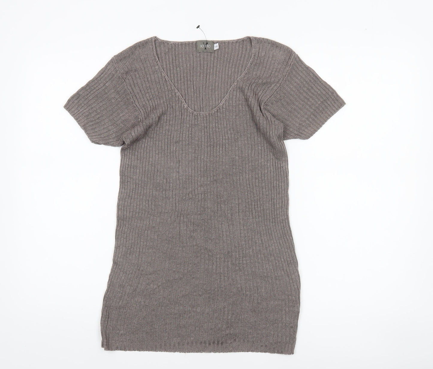 Womens UK Size SM JO-Y-JO Brown Basic T-Shirt