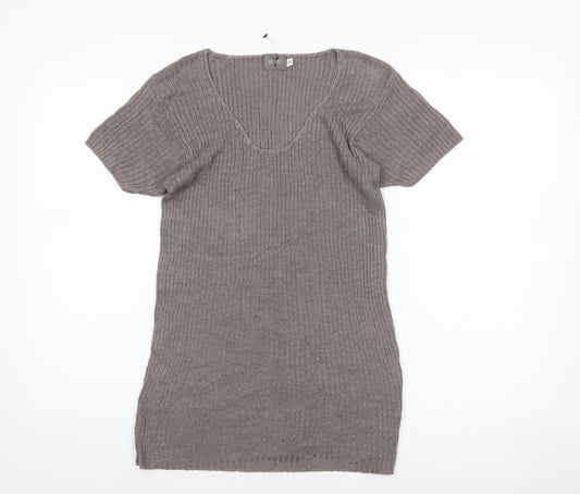 Womens UK Size SM JO-Y-JO Brown Basic T-Shirt