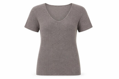 Womens UK Size SM JO-Y-JO Brown Basic T-Shirt