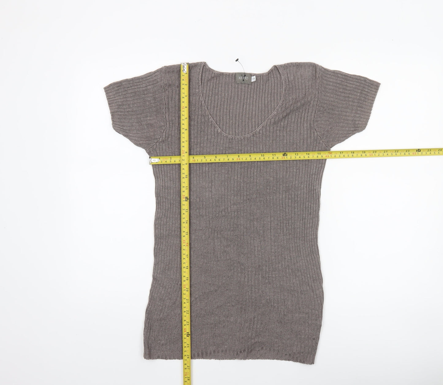 Womens UK Size SM JO-Y-JO Brown Basic T-Shirt