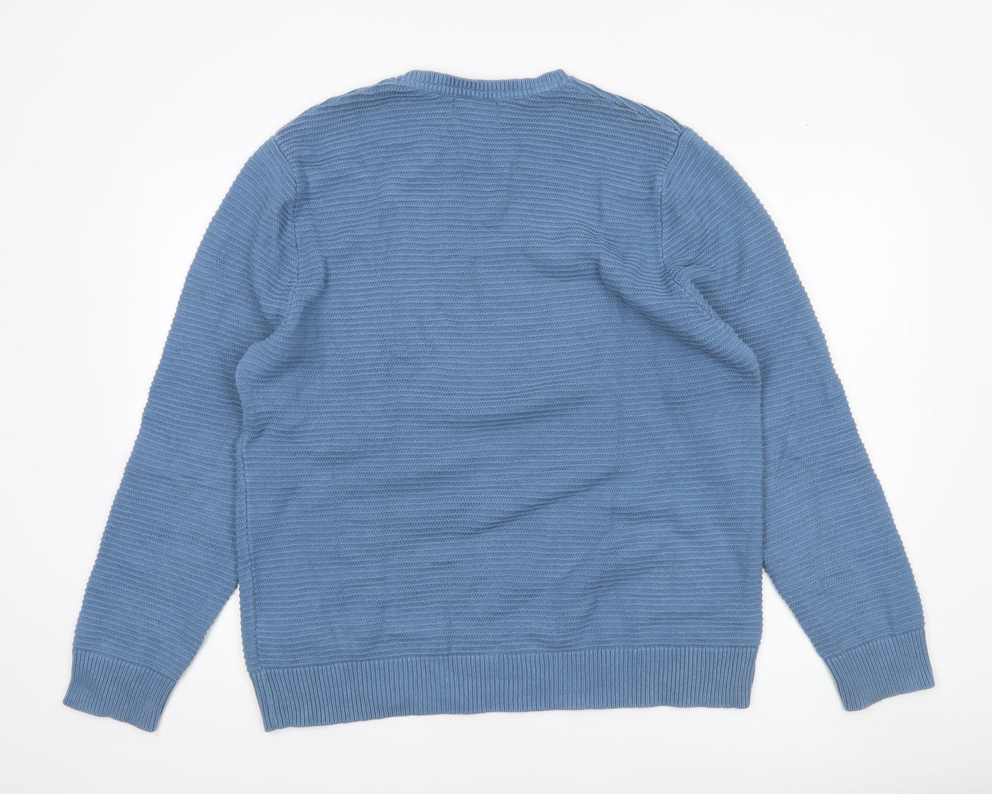Mens UK Size L Marks and Spencer Blue Pullover Jumper