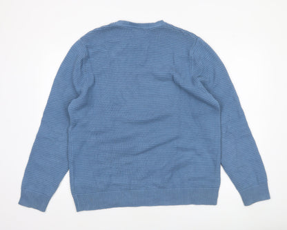 Mens UK Size L Marks and Spencer Blue Pullover Jumper