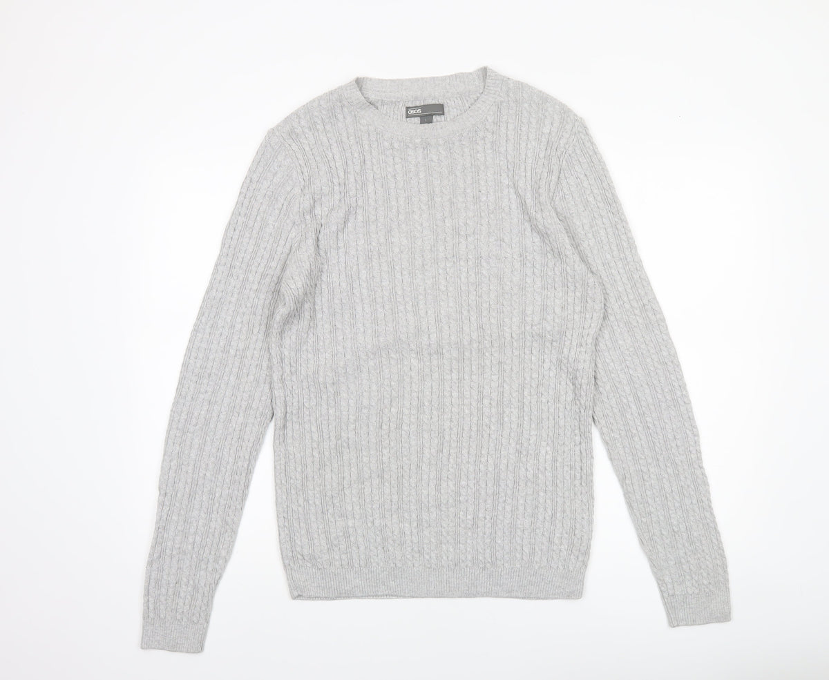 Mens UK Size L ASOS Grey Pullover Jumper