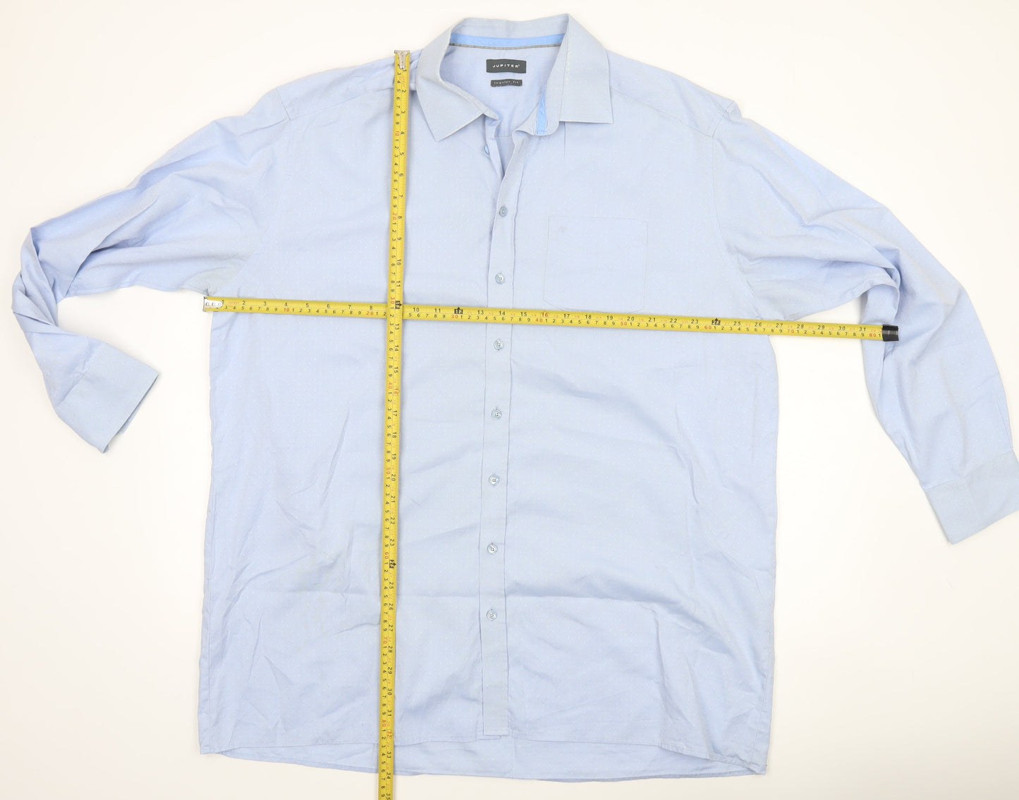 Mens UK Collar Size XL Jupiter Smart Blue  Dress Shirt