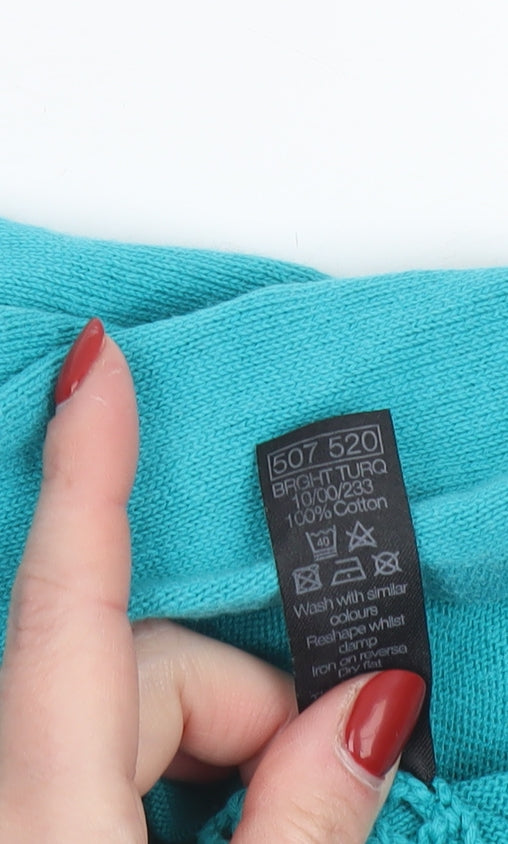 Womens UK Size M M&Co Blue Cardigan Jumper