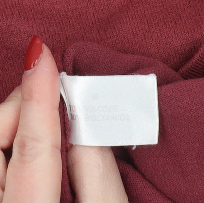 Womens UK Size M Linea Red Pullover Jumper