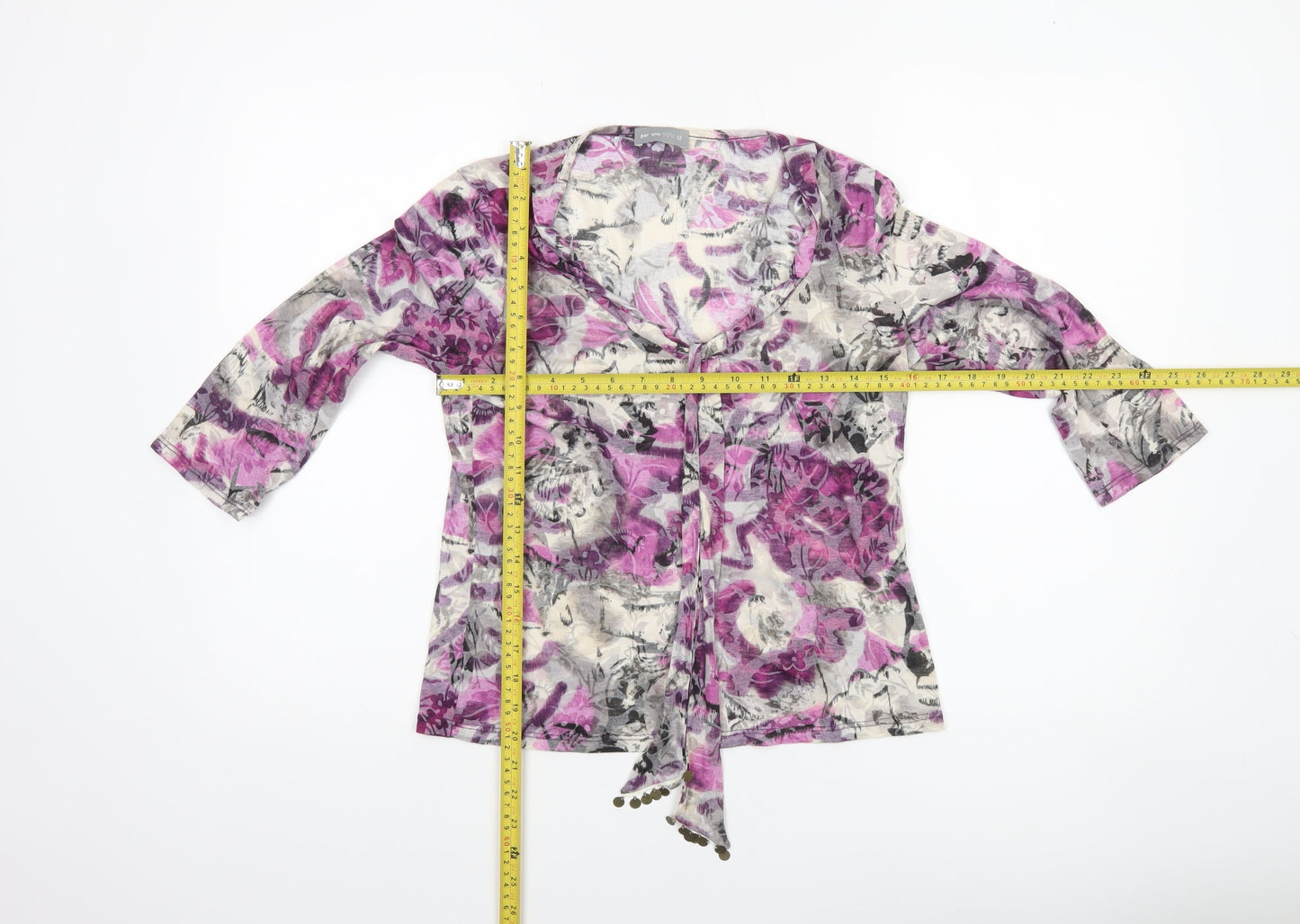 Womens UK Size 12 Marks and Spencer Multicoloured Wrap Blouse