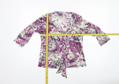 Womens UK Size 12 Marks and Spencer Multicoloured Wrap Blouse