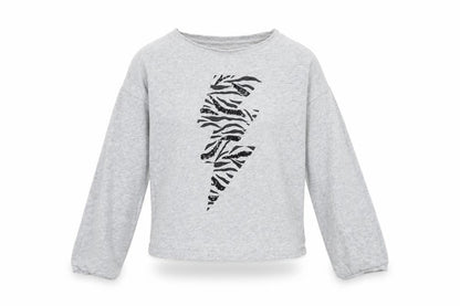 Girls UK Size 9 Years John Lewis & Partners Grey Pullover T-Shirt