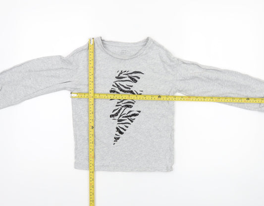 Girls UK Size 9 Years John Lewis & Partners Grey Pullover T-Shirt