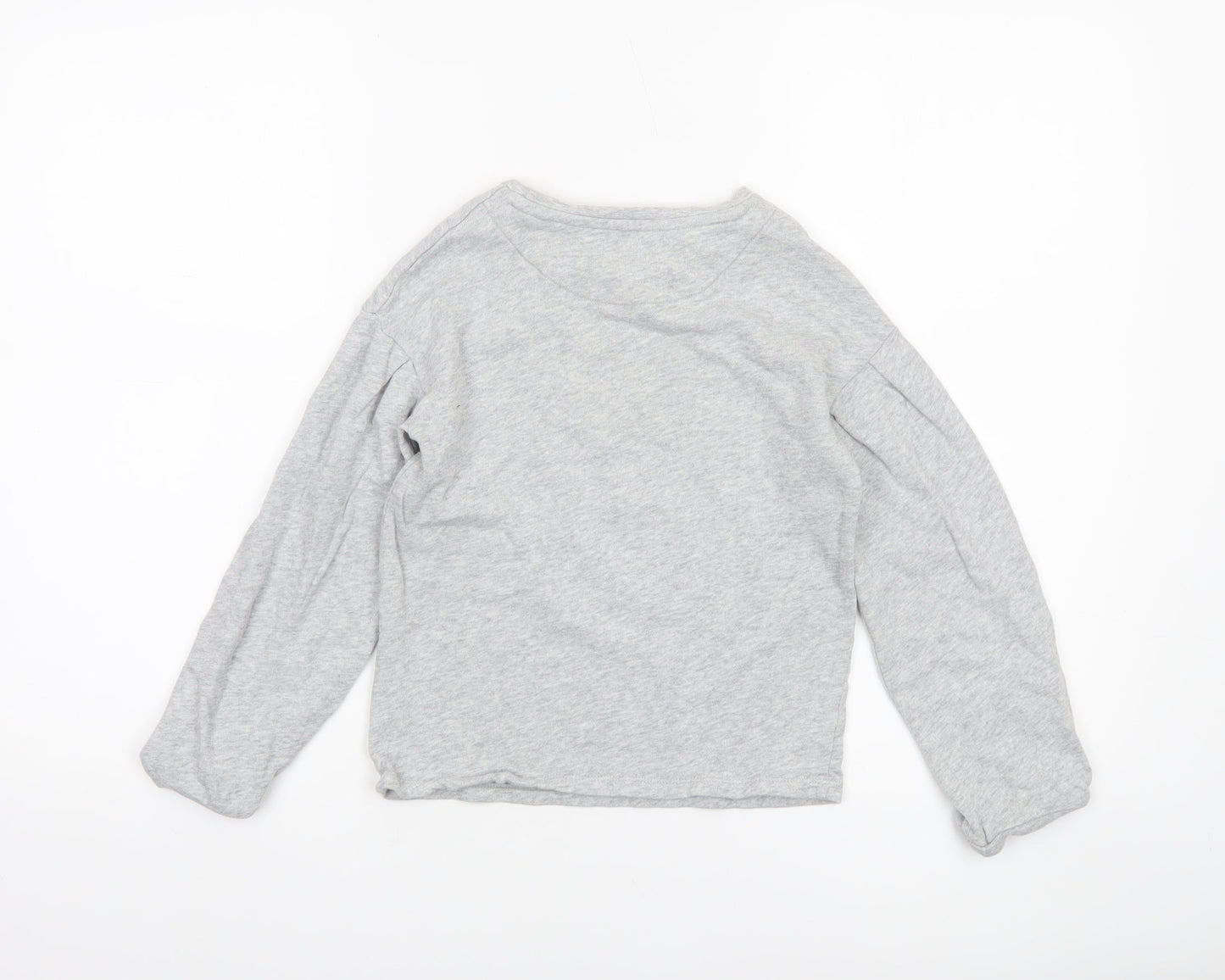Girls UK Size 9 Years John Lewis & Partners Grey Pullover T-Shirt