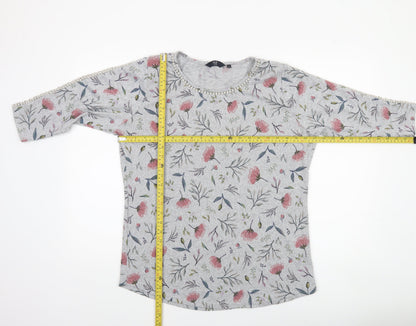 Womens UK Size M Isle Collection Grey Pullover Jumper