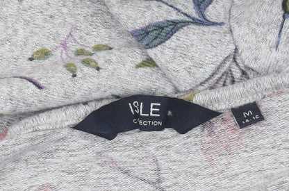 Womens UK Size M Isle Collection Grey Pullover Jumper