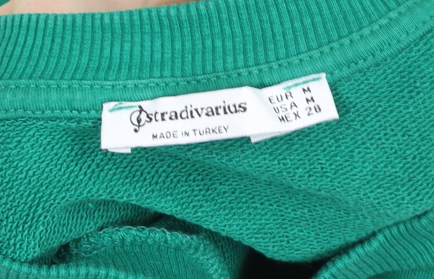 Womens UK Size 12 Stradivarius Green Pullover Sweatshirt