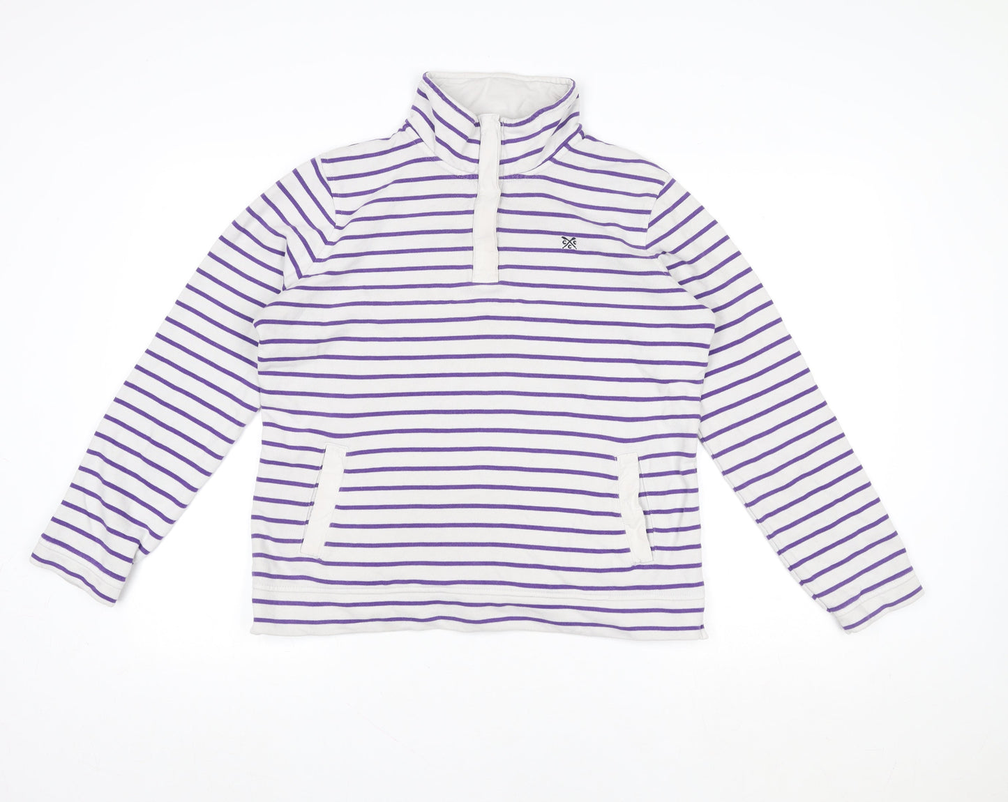 Womens UK Size 12 Crew Clothing Co. White Pullover Sweatshirt
