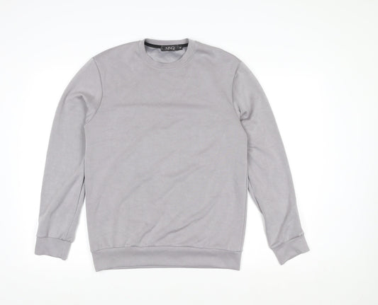 Womens UK Size S MNQ Grey Basic T-Shirt