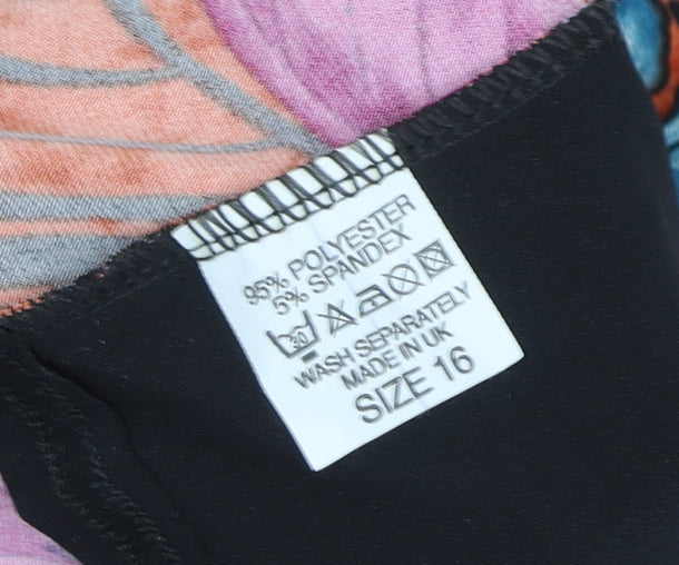 Womens UK Size 16 Primark Multicoloured Wrap Tank