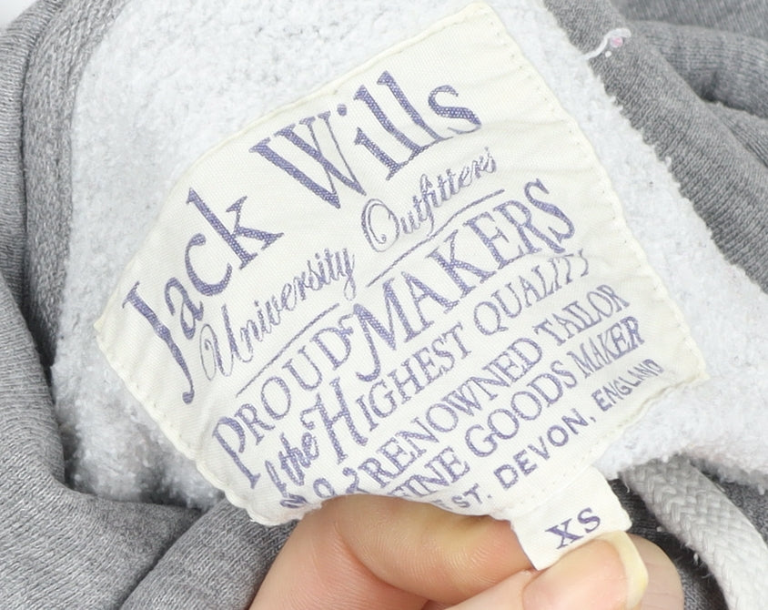 Womens UK Size XS Jack Wills Grey Pullover Hoodie
