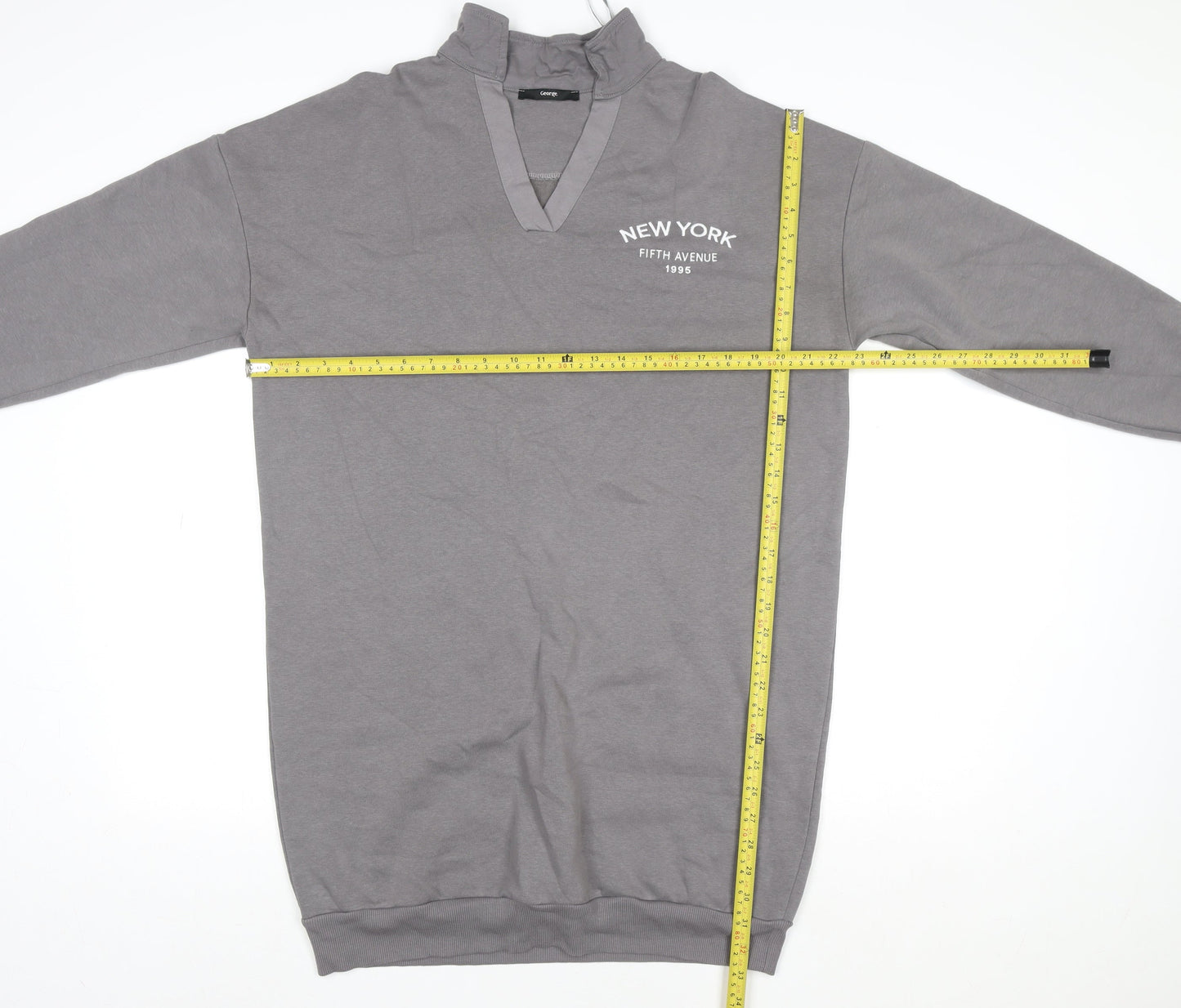 Womens UK Size 14 George Grey Pullover Sweatshirt