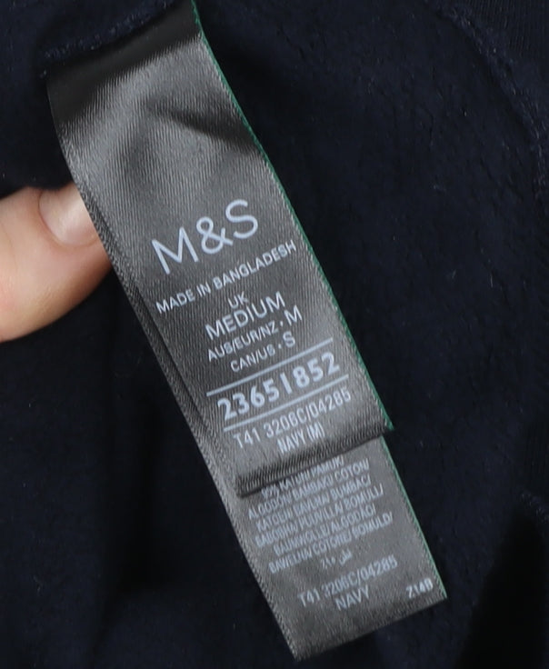 Womens UK Size M Marks and Spencer Blue Pullover Hoodie