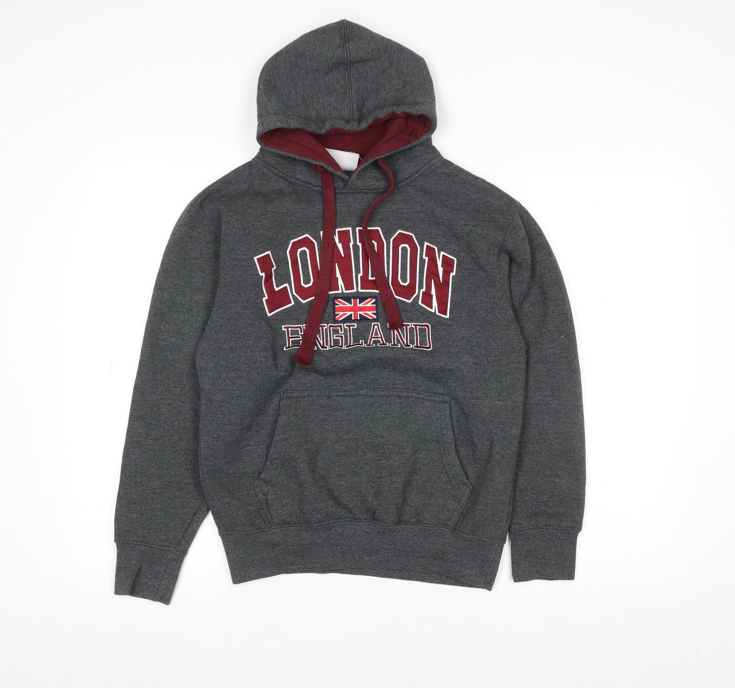 Mens UK Size XS Zone One Grey Pullover Hoodie