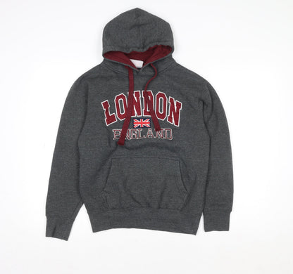 Mens UK Size XS Zone One Grey Pullover Hoodie