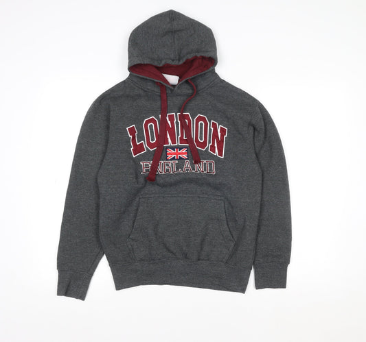 Mens UK Size XS Zone One Grey Pullover Hoodie