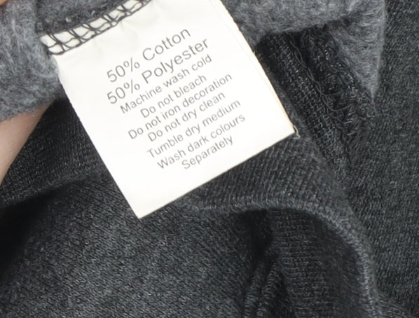 Mens UK Size XS Zone One Grey Pullover Hoodie