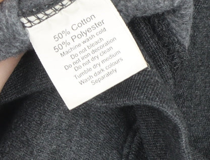 Mens UK Size XS Zone One Grey Pullover Hoodie