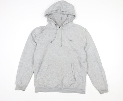 Mens UK Size L Crosshatch Grey Pullover Hoodie