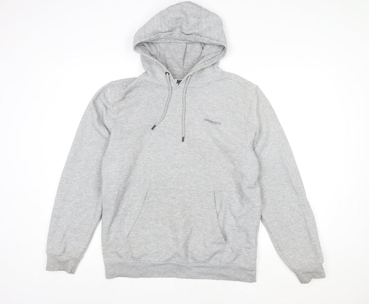 Mens UK Size L Crosshatch Grey Pullover Hoodie