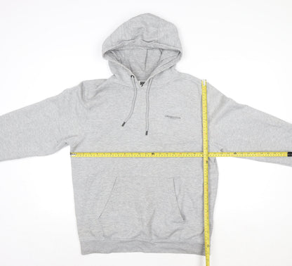 Mens UK Size L Crosshatch Grey Pullover Hoodie