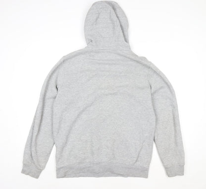 Mens UK Size L Crosshatch Grey Pullover Hoodie