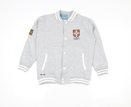 University of Cambridge Grey Girls 9-10 Years Button Cardigan Sweatshirt