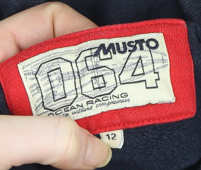 Womens UK Size 12 MUSTO Blue Pullover Hoodie