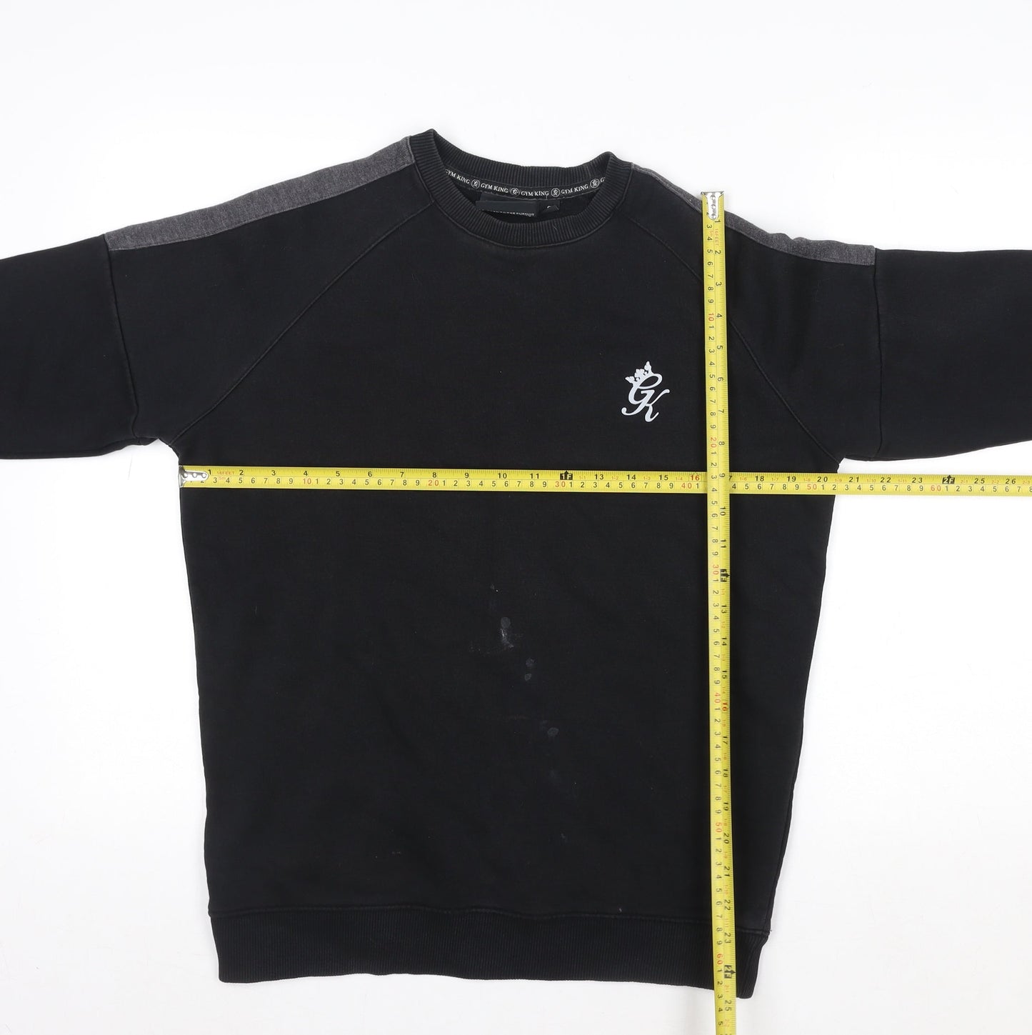 Mens UK Size S Gym King Black Pullover Sweatshirt