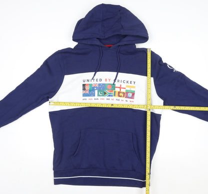 Mens UK Size XL Cricket World Cup 2019 Blue Pullover Hoodie