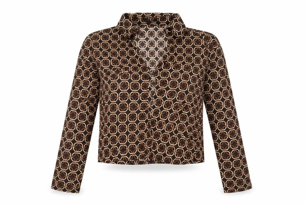 Womens UK Size S Motel Brown Cropped Blouse