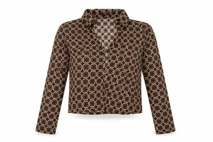 Womens UK Size S Motel Brown Cropped Blouse