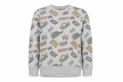 Next Boys Grey Comic Print Pullover Sweatshirt 11 Years Regular Fit