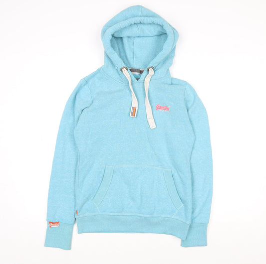 Womens UK Size S Superdry Blue Pullover Hoodie
